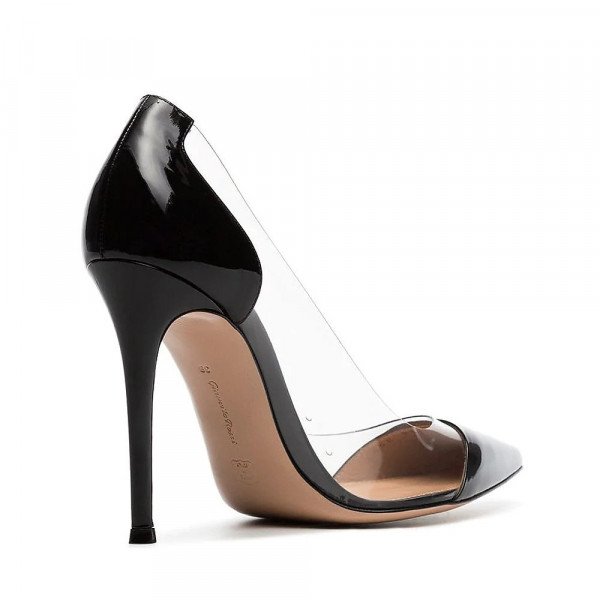 GIANVITO ROSSI Leather And PVC Plexi Pumps
