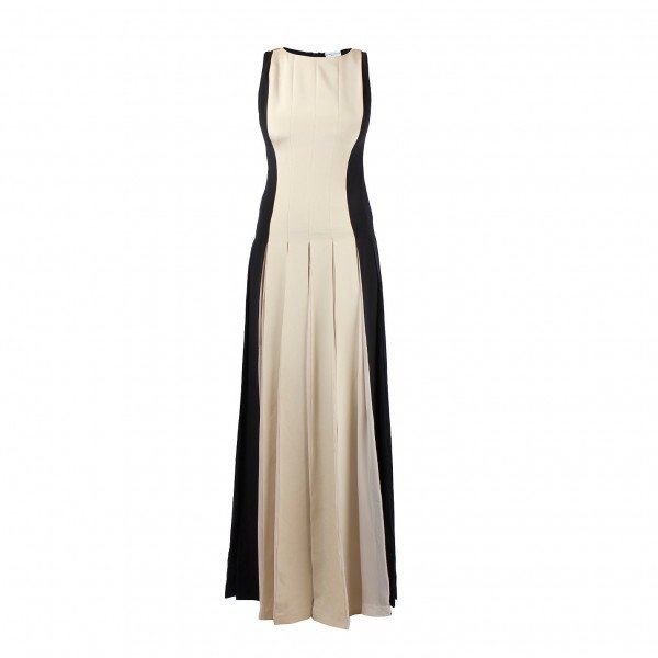 Barbara Casasola Sleeveless Monochrome Gown