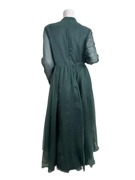 Valentino Valentino Spring 2014 Green Beaded Gown