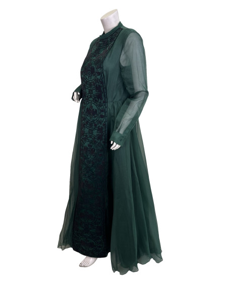 Valentino Valentino Spring 2014 Green Beaded Gown