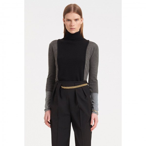 PORTS 1961 Monochromatic Colour Block Turtleneck