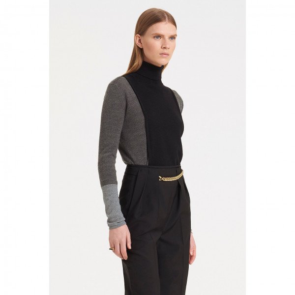 PORTS 1961 Monochromatic Colour Block Turtleneck