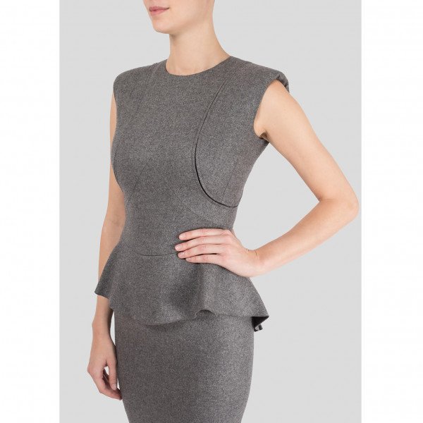 Victoria Beckham Peplum Cashmere Dress