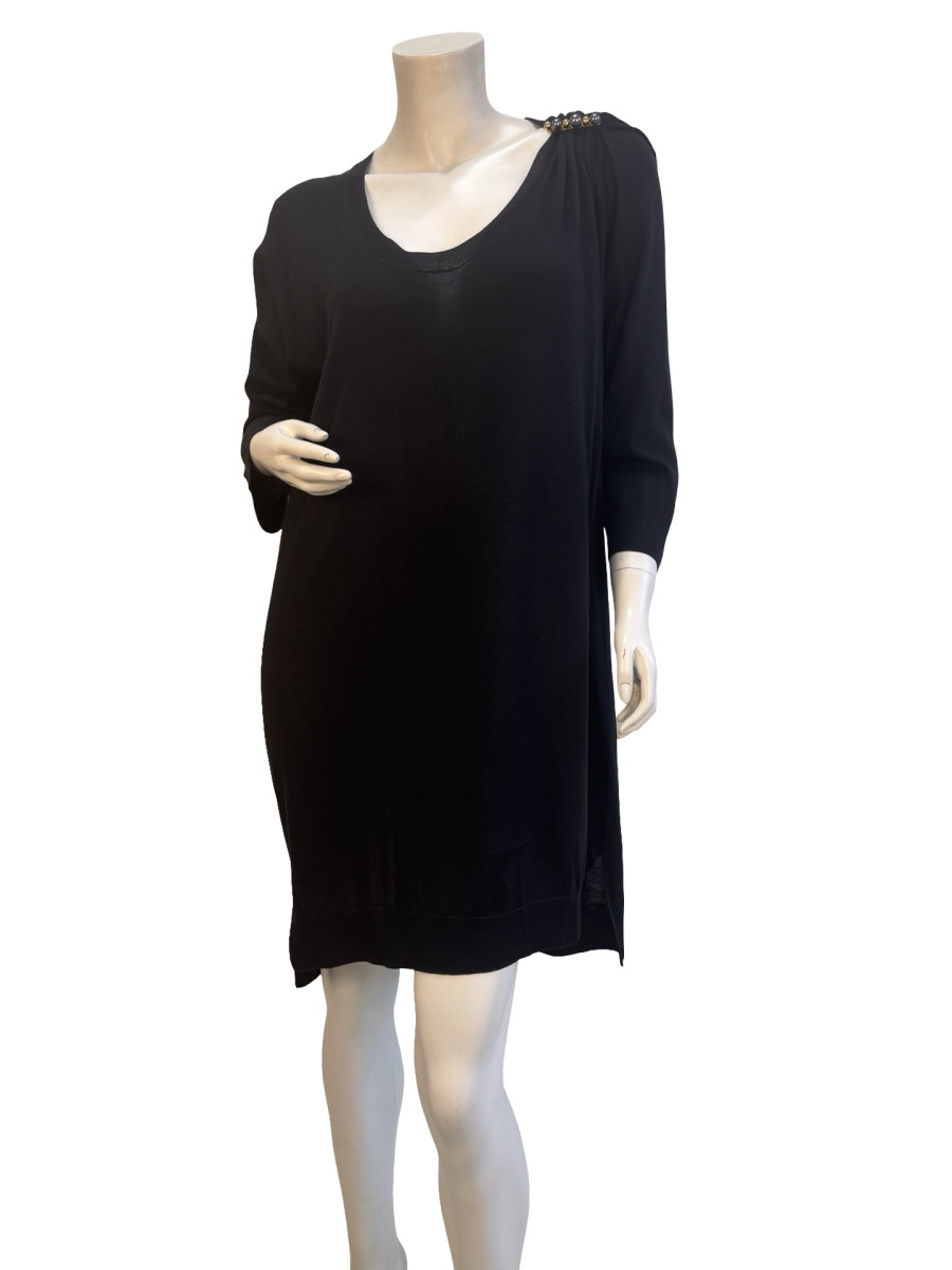 Louis Vuitton Black Jewelled Short Sleeve Jumper
