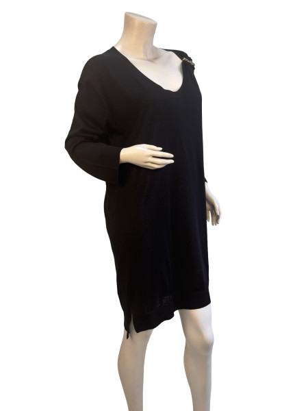 Louis Vuitton Black Jewelled Short Sleeve Jumper
