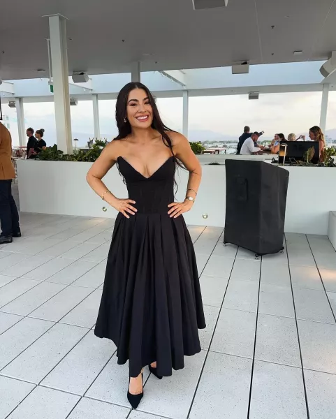 HOUSE OF CB Lady black strapless midi dres