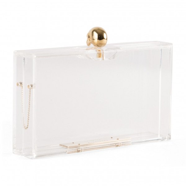 Charlotte Olympia Clear Perspex Skull Clutch