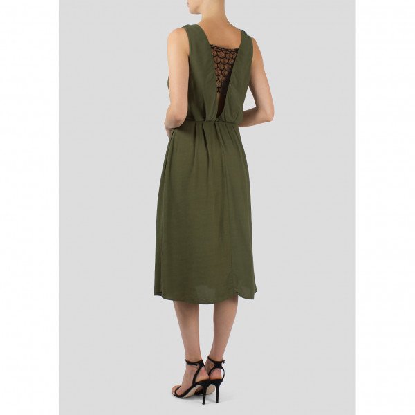 Sandro Sleeveless Mesh Panel Dress