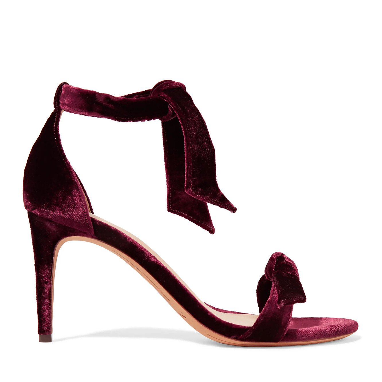 Alexandre Birman Clarita Bow-Embellished Velvet Sandals