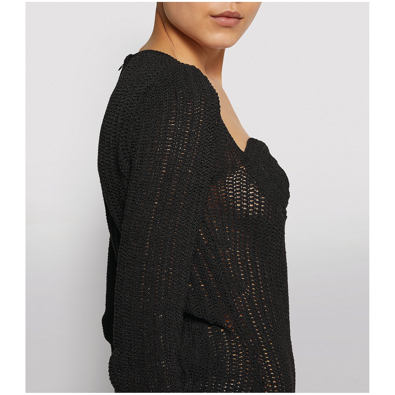 Magda Butrym Knitted Sweetheart-Neckline Midi Dress