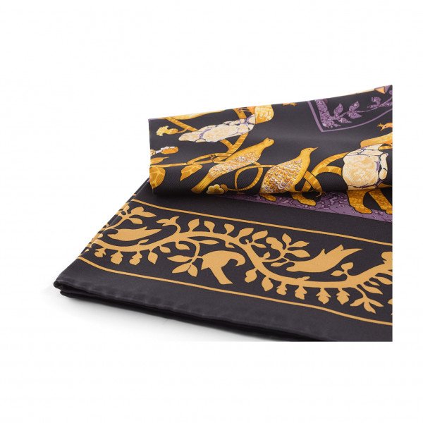 HERMÈS Silk Bird Print Scarf