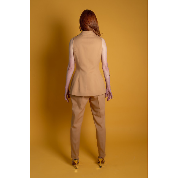 FEMPONIQ Sleeveless Tailored Blazer