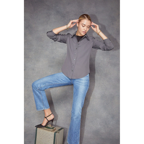 Serena Bute The New Serena Shirt - Slate Grey Plant Based Fabric