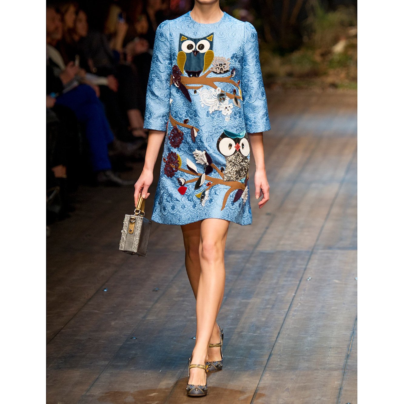 Rent Buy DOLCE & GABBANA Owl Embroidered Dress | MY WARDROBE HQ