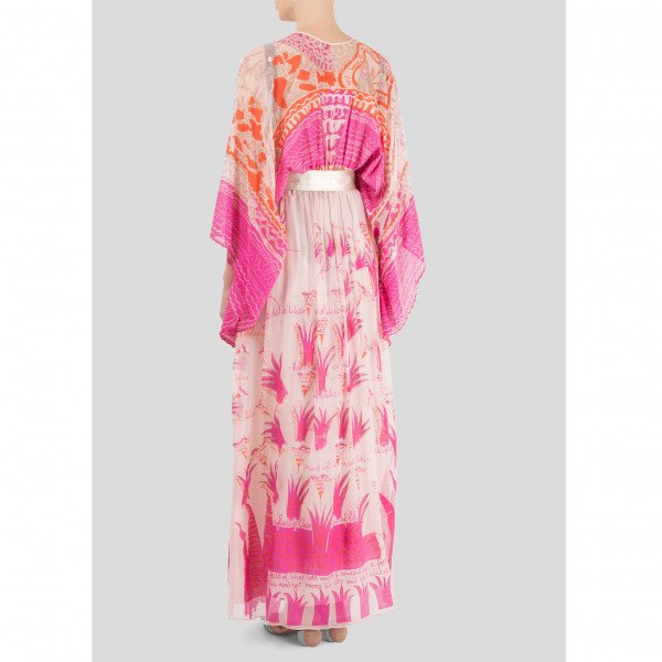 Zandra Rhodes Silk-Chiffon Blossom Maxi Dress