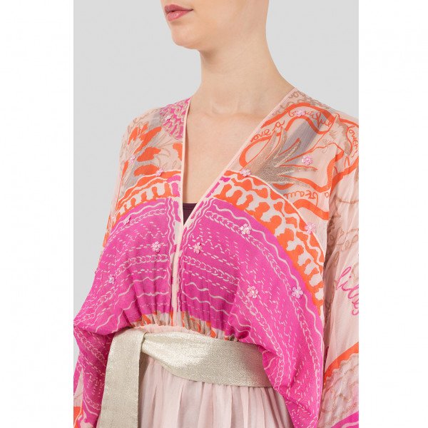 Zandra Rhodes Silk-Chiffon Blossom Maxi Dress