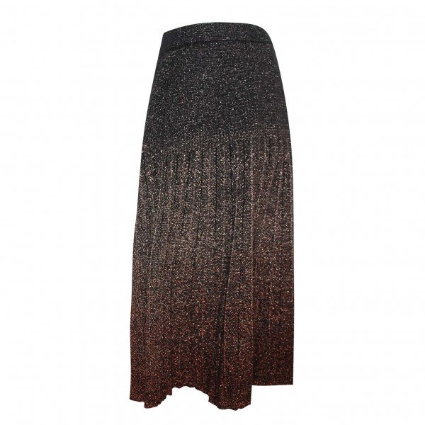 Mulberry Pleated Glitter Knit Skirt