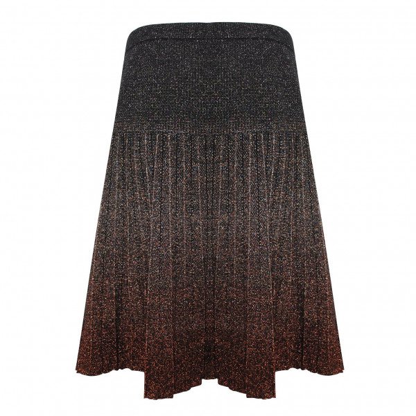 Mulberry Pleated Glitter Knit Skirt