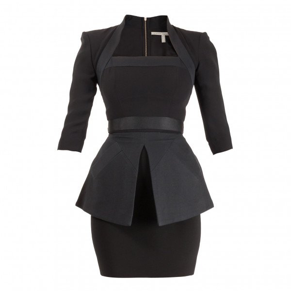 Victoria Beckham Peplum Skirt  Mini Dress