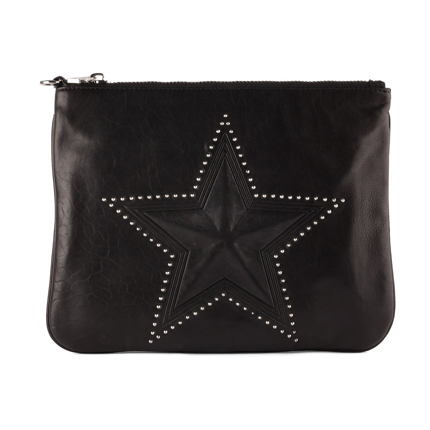ASH Star-Embossed Leather Clutch