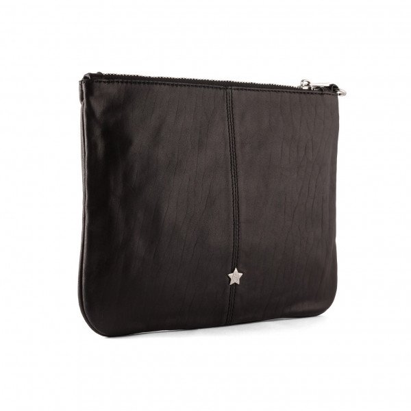 ASH Star-Embossed Leather Clutch