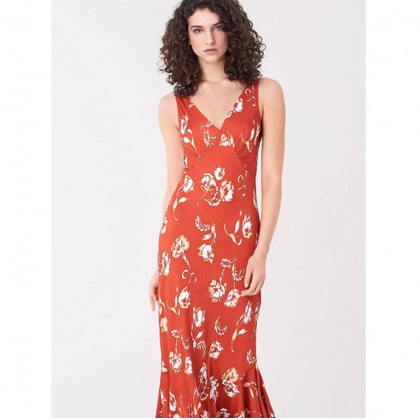 Diane von Furstenberg Florain Jacquard Asymmetrical Gown