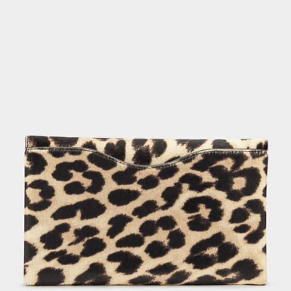 Anya Hindmarch Leopard Print Postbox Clutch