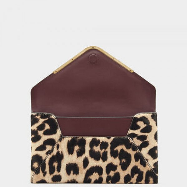 Anya Hindmarch Leopard Print Postbox Clutch