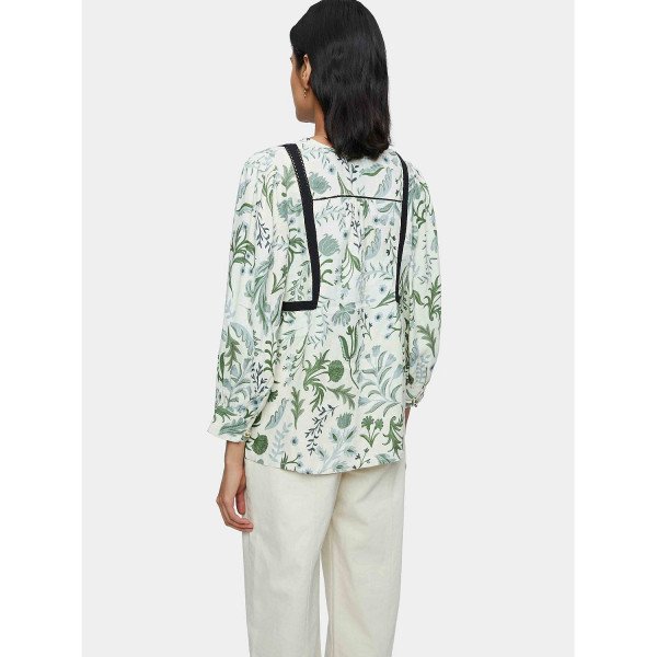 Jigsaw Botanist Floral Linen Blouse