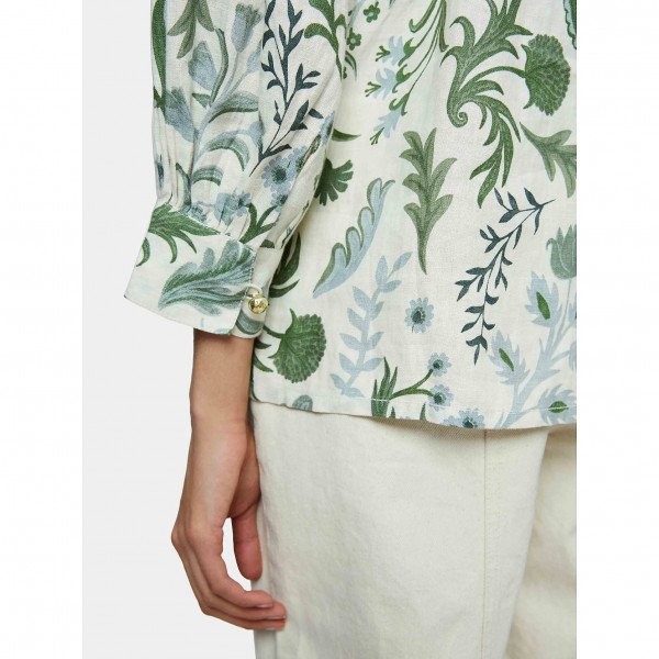 Jigsaw Botanist Floral Linen Blouse