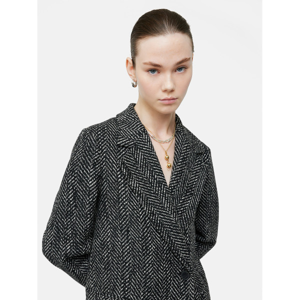 Jigsaw Herringbone Maxi City Coat