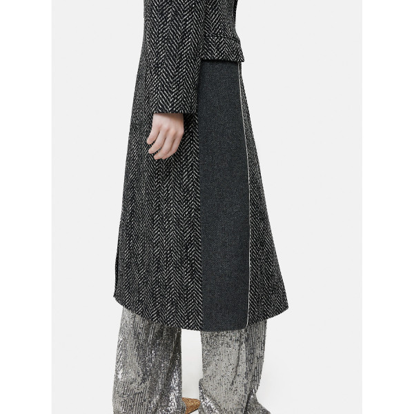 Jigsaw Herringbone Maxi City Coat