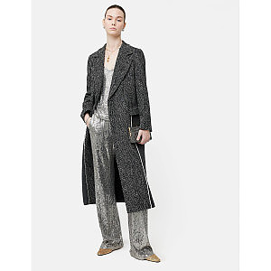 SMOOTH HERRINGBONE MAXI OVER COAT(現在完売品) Oversized Herringbone Wool Blend Coat – Ro&Zo