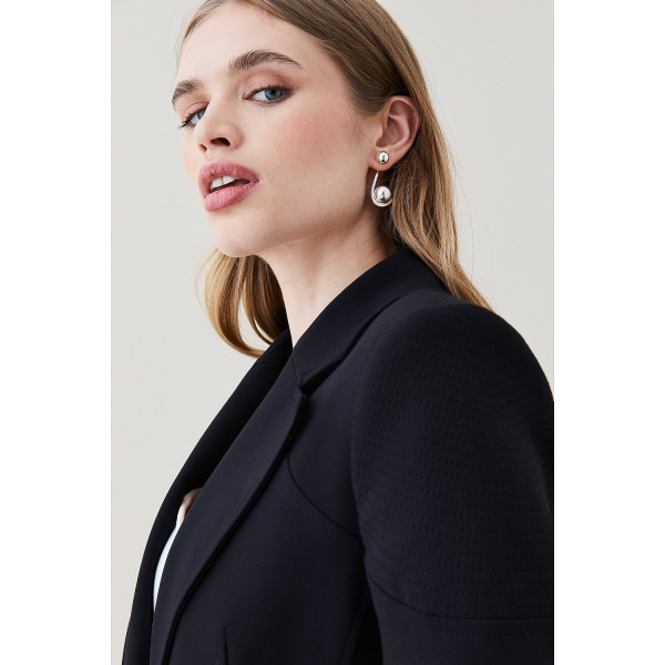 Karen Millen Compact Stretch Biker Detail Tailored Jacket