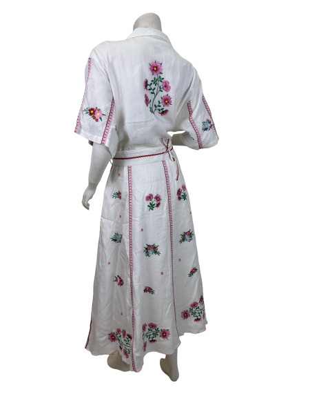 Gül Hürgel White Maxi Floral Embroidered Dress