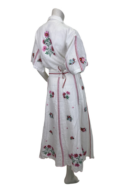 Gül Hürgel White Maxi Floral Embroidered Dress