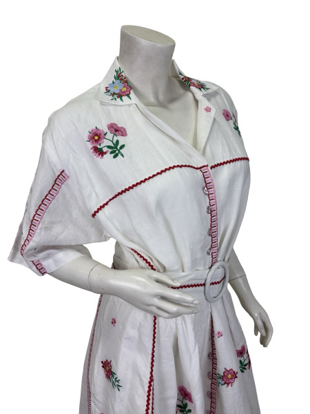 Gül Hürgel White Maxi Floral Embroidered Dress