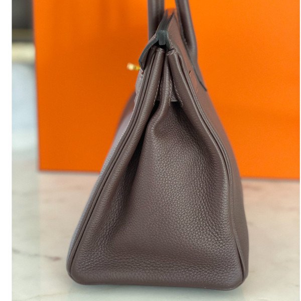 HERMÈS Birkin 30 Chocolate with Gold Hardware 2018, Stamp C