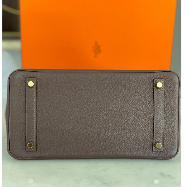 HERMÈS Birkin 30 Chocolate with Gold Hardware 2018, Stamp C
