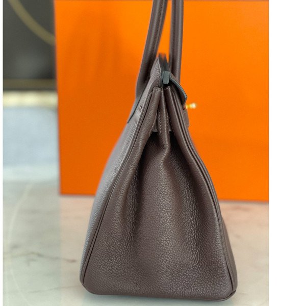 HERMÈS Birkin 30 Chocolate with Gold Hardware 2018, Stamp C