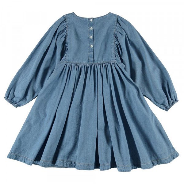 Molo Kids Caly Dress in Washed Blue