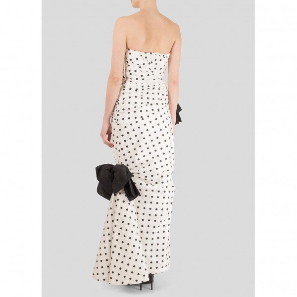 Vintage Vintage Bellville Sassoon Lorcan Mullany Polka Dot  Bow Gown