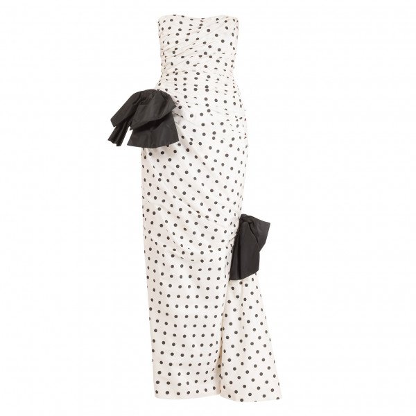 Vintage Vintage Bellville Sassoon Lorcan Mullany Polka Dot  Bow Gown