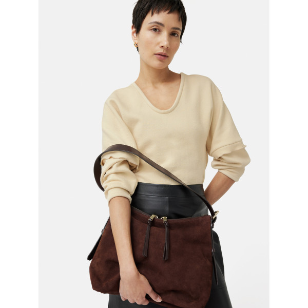 Jigsaw brown hotsell leather skirt