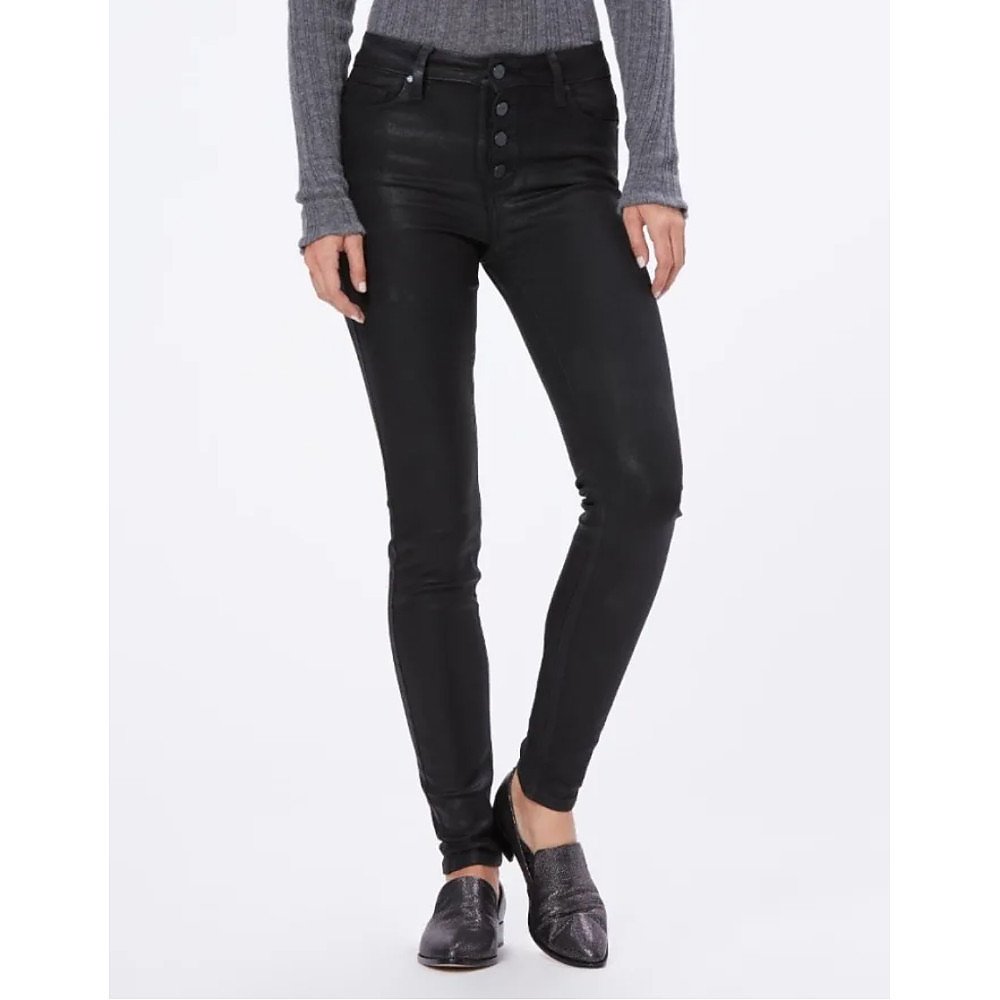 Paige Ultra Skinny Exposed Button Jeans