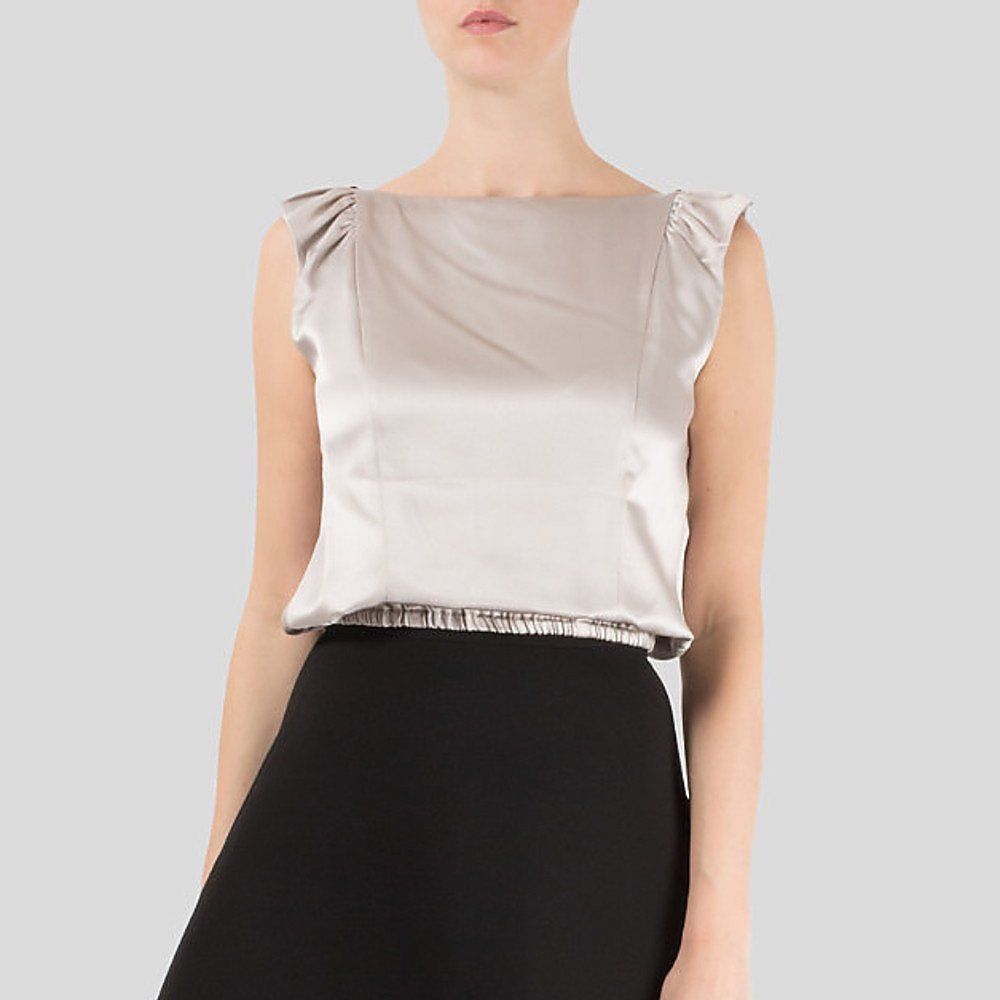 Boyd Sleeveless Silk Crop Top