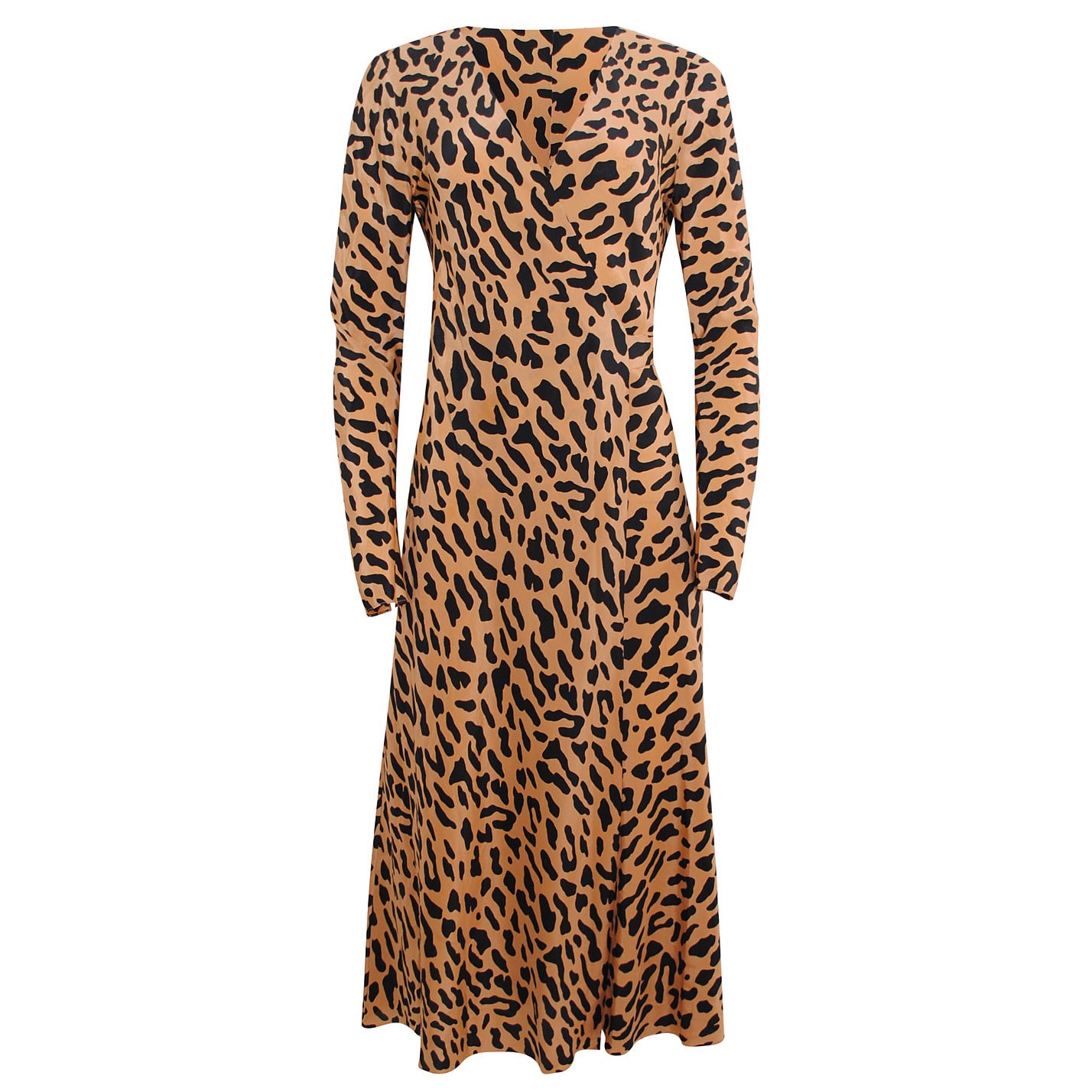 Diane von Furstenberg Leopard Print Silk Wrap Dress