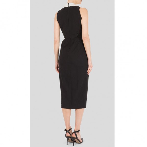 Ronny Kobo Sleeveless Midi Dress With Lapels