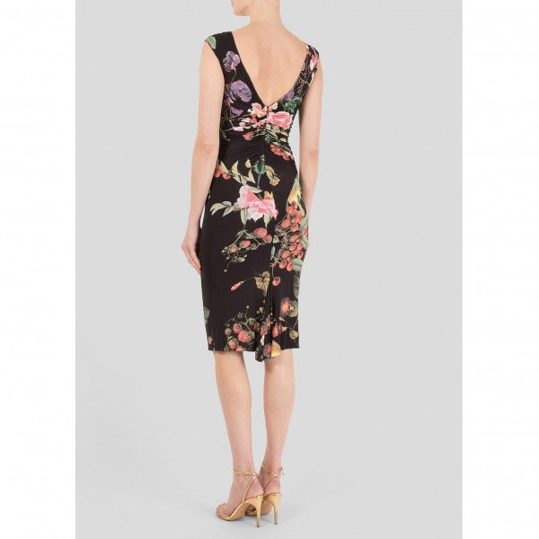 Roberto Cavalli Ruched Floral Dress