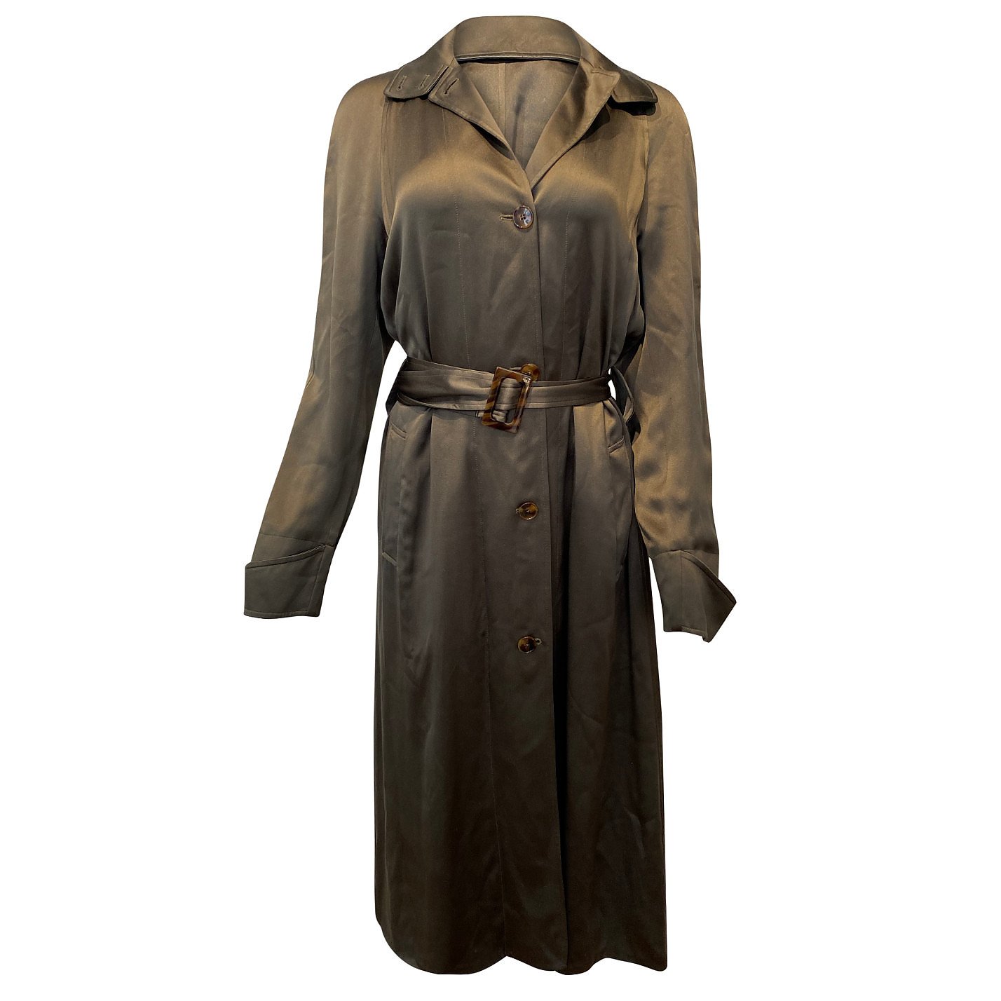 Ralph Lauren Shirt-Style Satin Dress